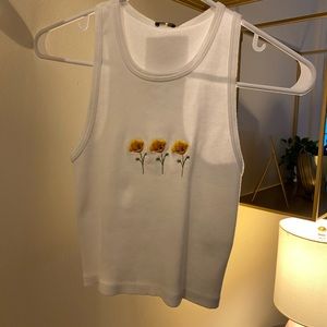 NEVER WORN W TAGS BRANDY FLOWER TANK TOP